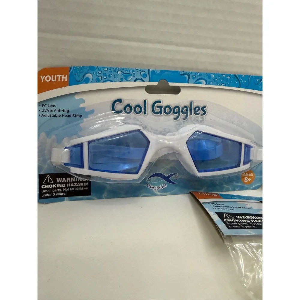 Swimgear Youth Cool Goggles and Child Mask Set Blue Pink Yellow‎ 3 Pack NEW